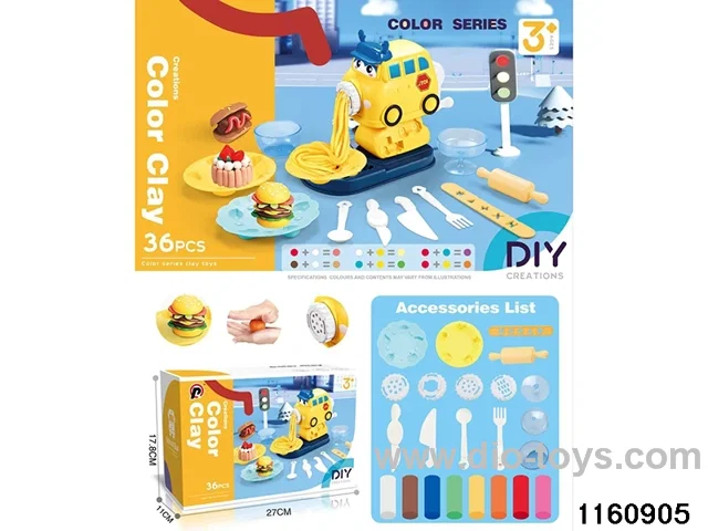 Colourful clay noodle machine