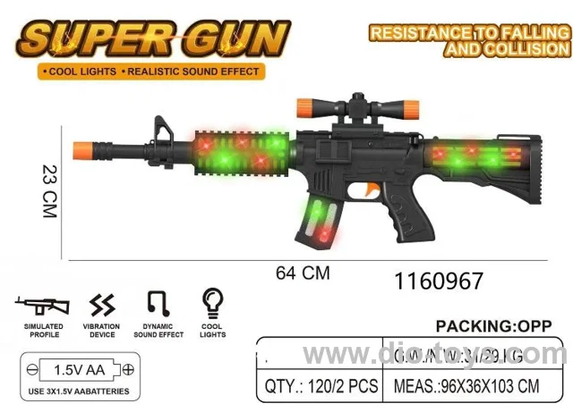 B/O gun with light/music