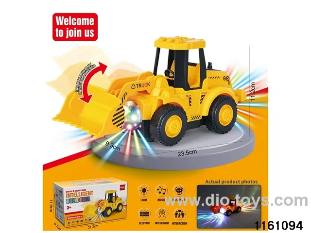 Electric sound and light bulldozer