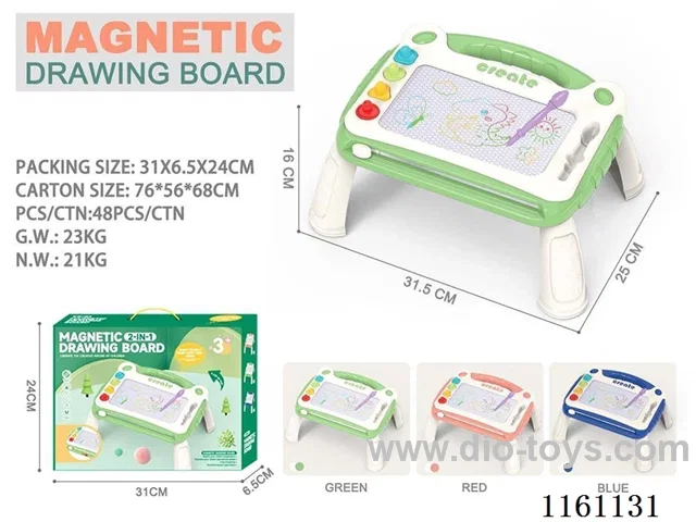 Colourful core magnetic drawing board writing board graffiti board four legs drawing table colour box
