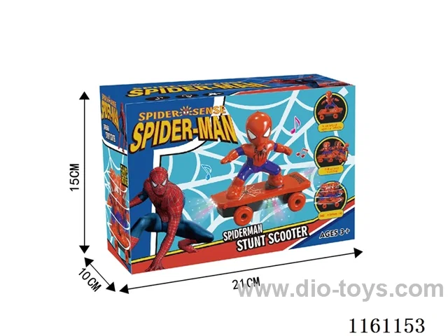 Electric Stunt with Music Lights Spider-Man Scooter