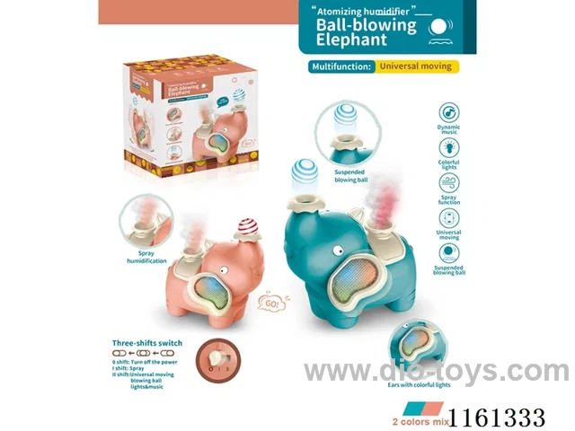 Blowing ball baby elephant