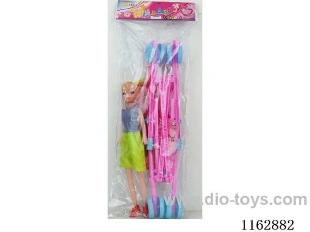 14-inch girl with a cart