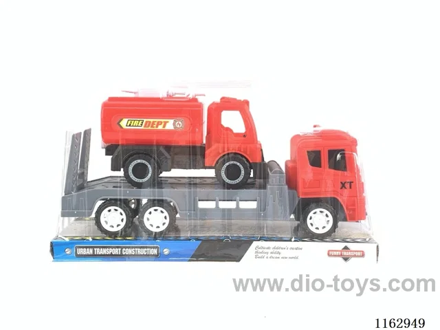 Fire inertia trailer + sliding fire water cannon truck