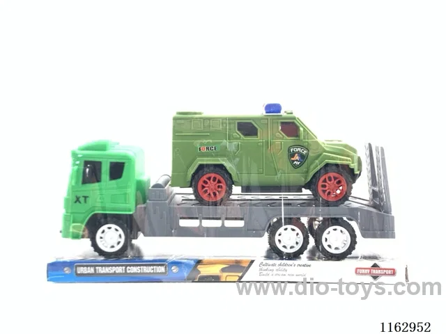Simulation inertia trailer + military police car