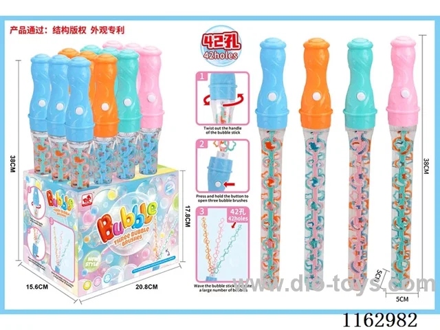 Porous three brush bubble wand