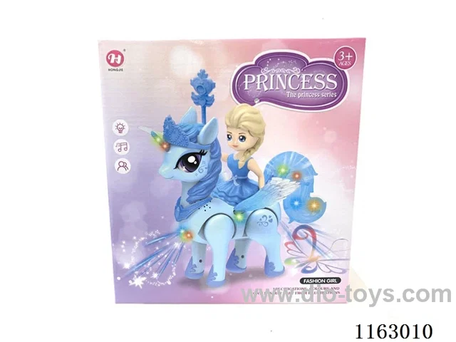 An electric unicorn sits on an ice princess
