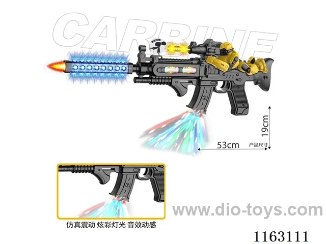Black electric gun with bumblebee, lights, gunfire, action