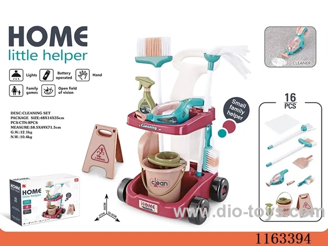 Cleaning cart set (with vacuum cleaner, 3*AA not included)