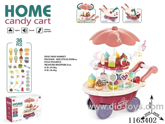 Mini candy truck (with lights, music, spin 3*AA not included)