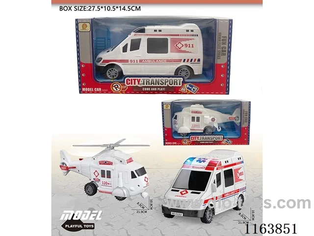 1:24 Inertia ambulance single model 2 colours mixed (without electricity)