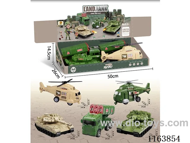 1:24 Inertia military vehicle (without electricity) 3 models