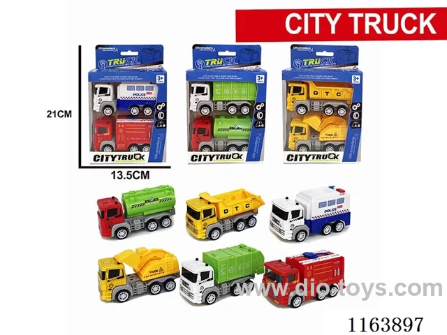 2PCS pull-back engineering truck