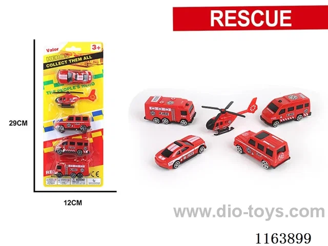 5PCS sliding fire engines