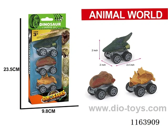 Dinosaur pull-back car