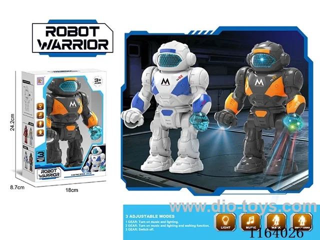 B/O robot/with lights and music (two-color mixed)not included battery