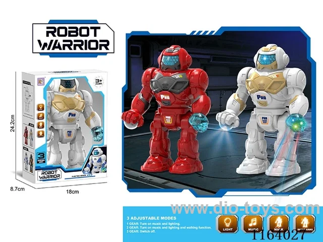 B/O robot/with lights and music/Electric straight line (two-color mixed)