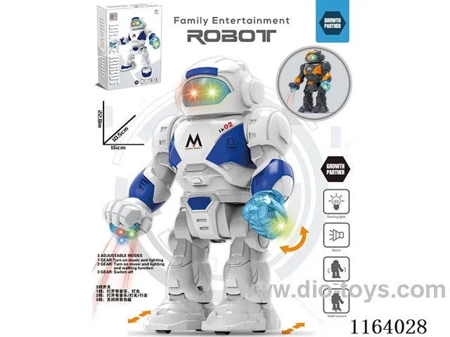 B/O robot/with lights and music/Electric straight line (two-color mixed)