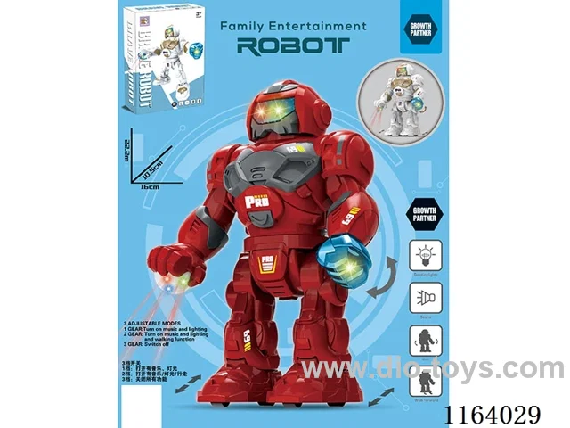 B/O robot/with lights and music/Electric straight line (two-color mixed)