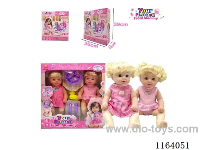 36CM full body doll can pee,drink water  TWIN