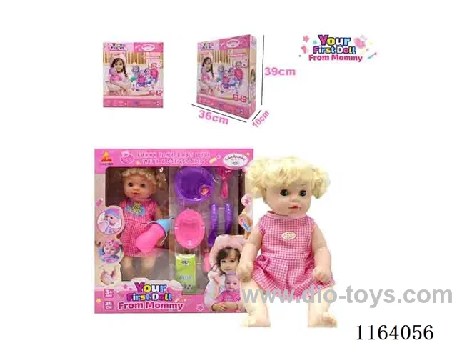 36CM full body baby girl  can pee,drink water with 10 accessories