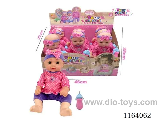 36CM funny time baby doll with accessories 9pcs in display box