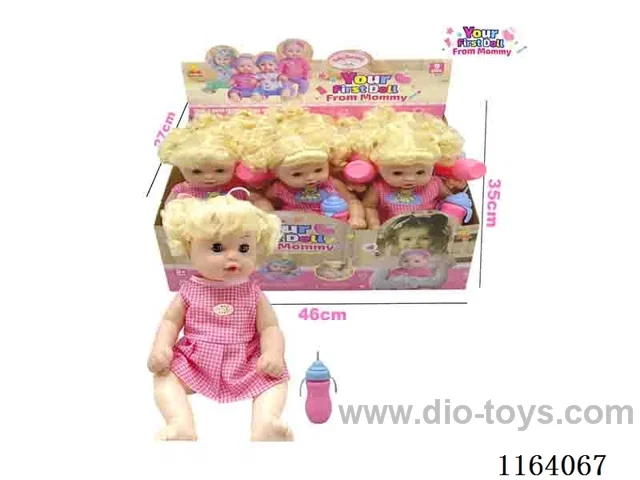 36CM funny time baby doll with accessories 9pcs in display box