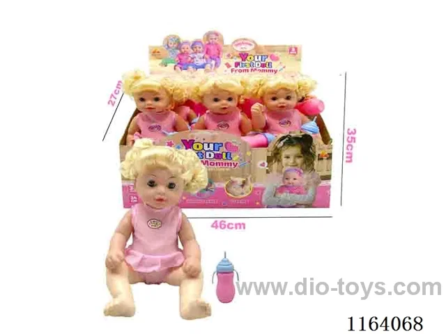 36CM funny time baby doll with accessories 9pcs in display box