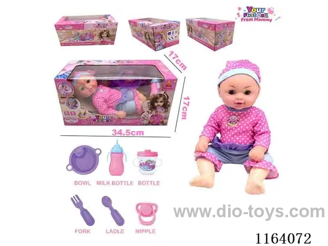 36CM full body doll can pee,drink water