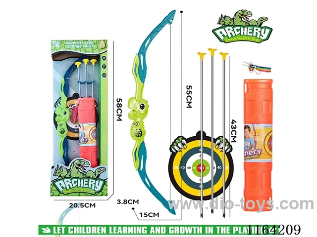 Cartoon Dinosaur Bow and Arrow with Target (55CM)