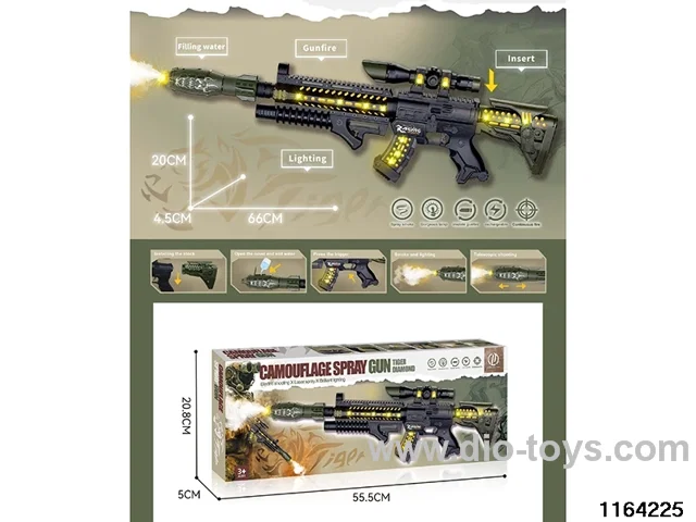 B/O gun W L/M/spray not included battery