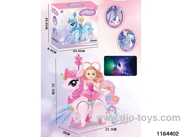 Electric Unicorn Sits Barbie Princess