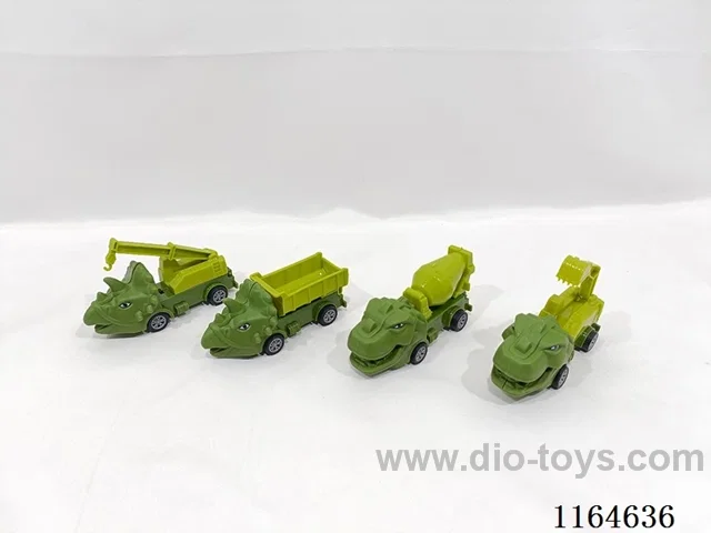 Pull-back dinosaur engineering car