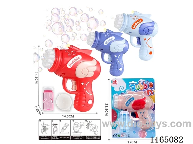 Multi Hole Space Electric Bubble Gun(with light)