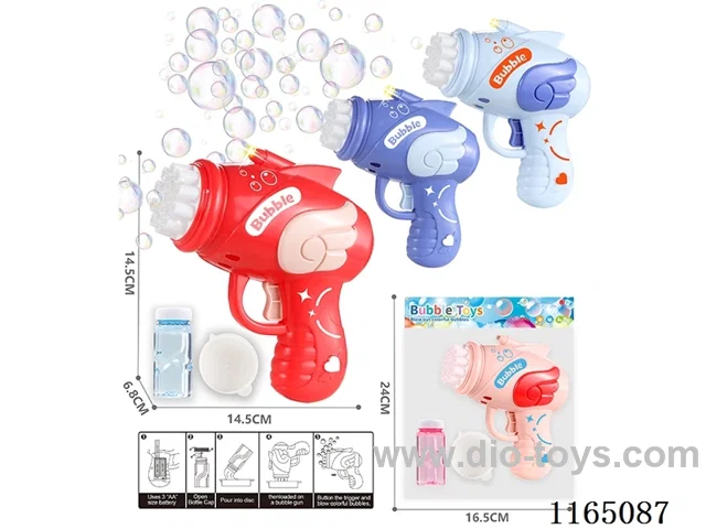 Multi Hole Space Electric Bubble Gun (with light)