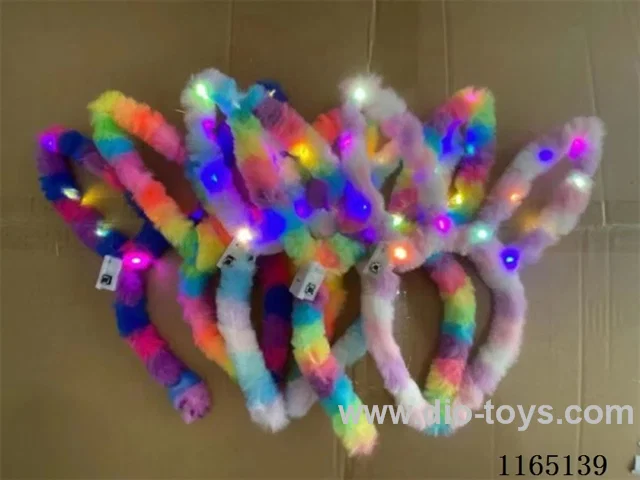 14 Lights Colourful Plush Rabbit Ears Glowing Headband