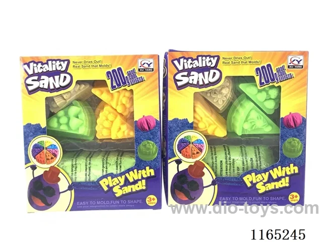 200g space sand + cake sand mould 4 pieces - 2 models mixing