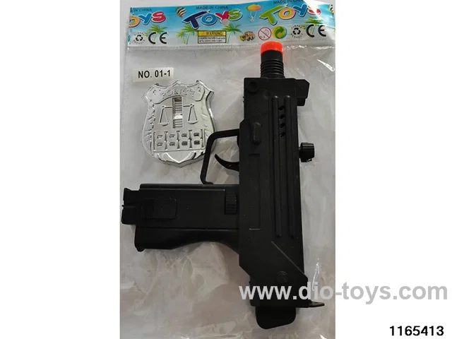 Gun with badge
