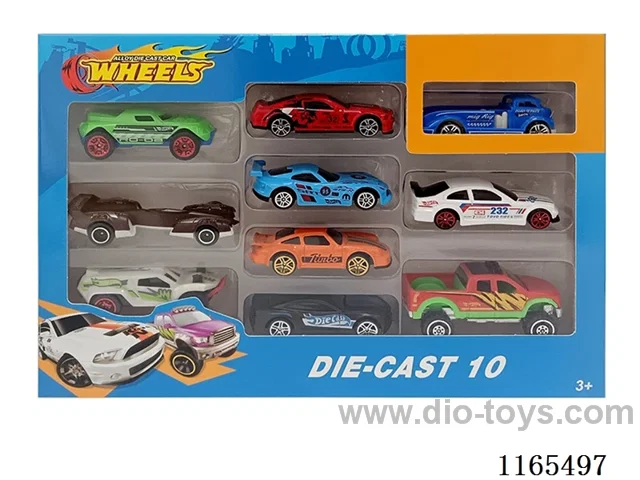 1:64 10PCS free wheel alloy car