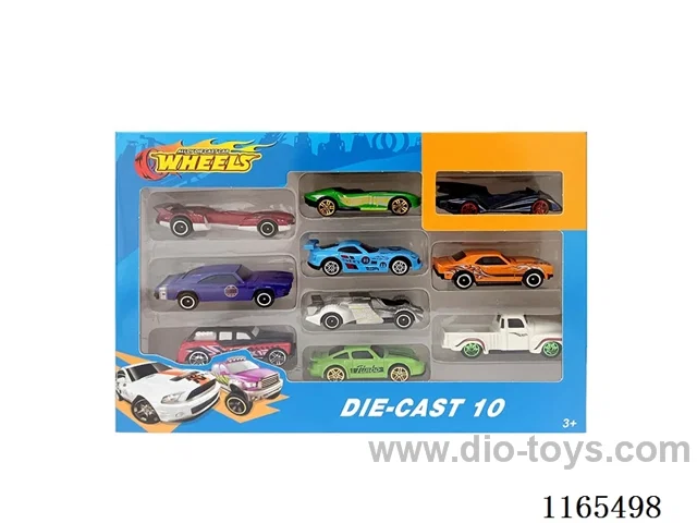 1:64 10PCS free wheel alloy car