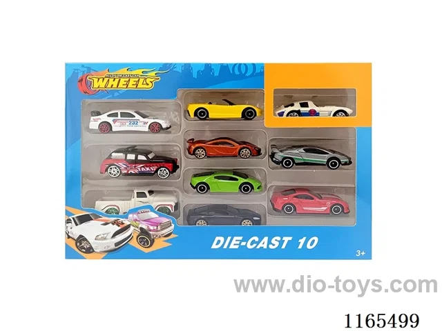 1:64 10PCS free wheel alloy car