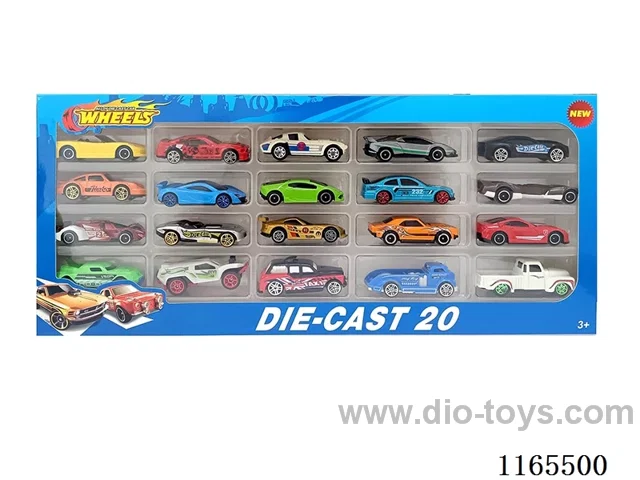 1:64 20PCS free wheel alloy car