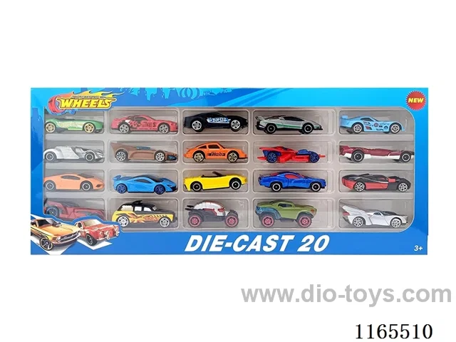 20PCS 1:64  free wheel alloy car