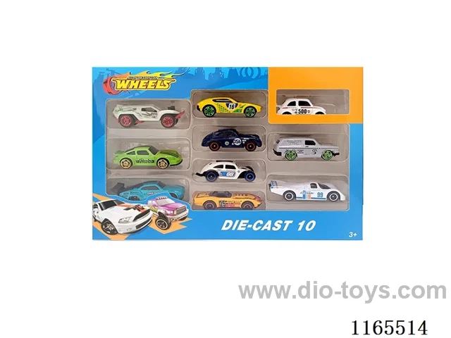 1:64 10PCS free wheel alloy car