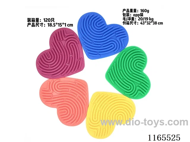 Sensory Panel - Heart (with 10 silicone tubes)