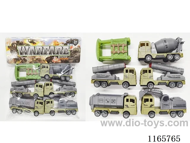 5PCS Pull Back Military Vehicle Set