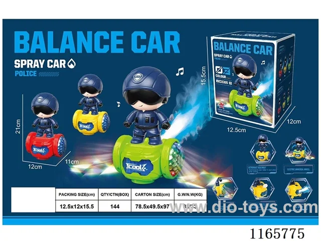B/O Big Head Soldier Balance Scooter(with spray and music light)