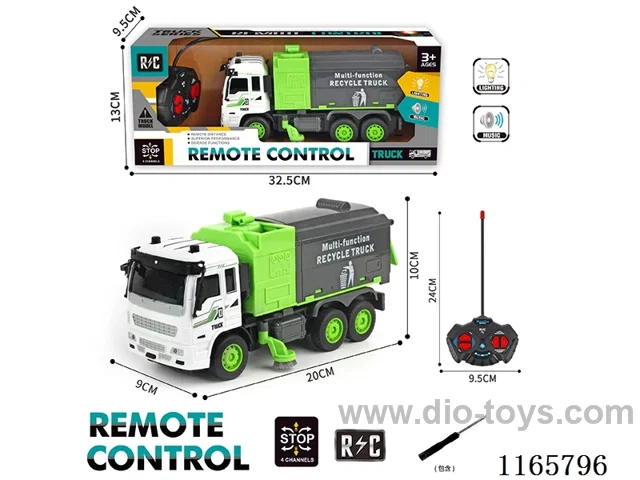 4ch sanitation rc car not included battery (3*AA+2*AA)