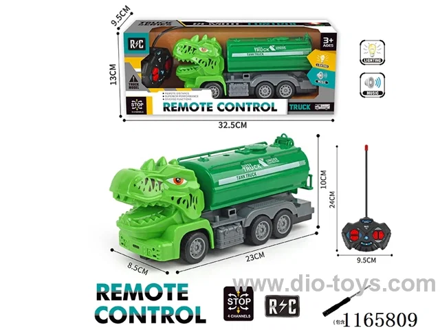 4ch Dinosaur sanitation rc car not included battery (3*AA+2*AA)