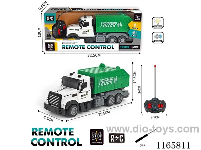 4ch sanitation rc car not included battery (3*AA+2*AA)